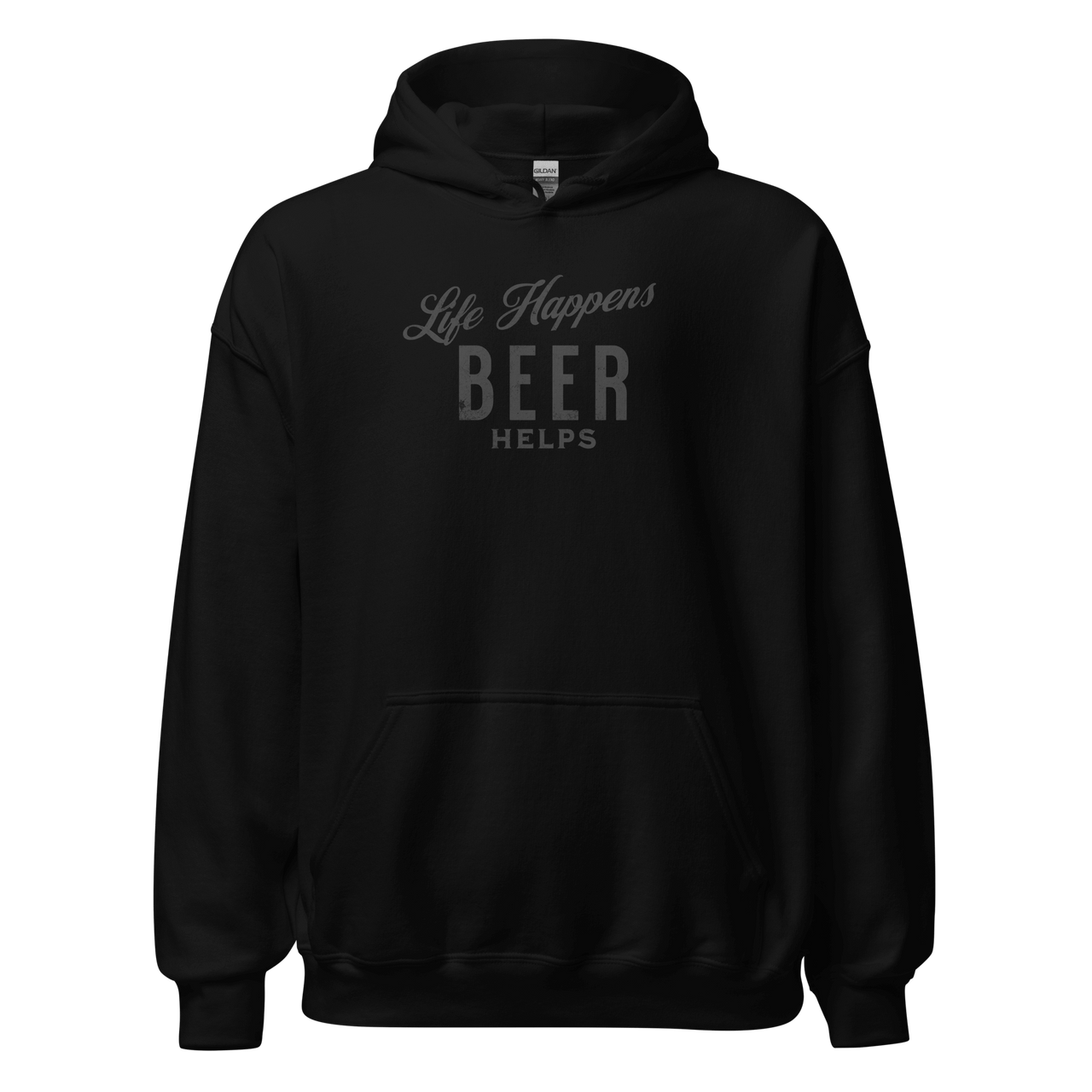 Life Happens Beer Helps Hoodie - Cozy & Stylish Comfort BEER,DRINKING,HOODIE,MENS,New,UNISEX,WOMENS Dayzzed Apparel