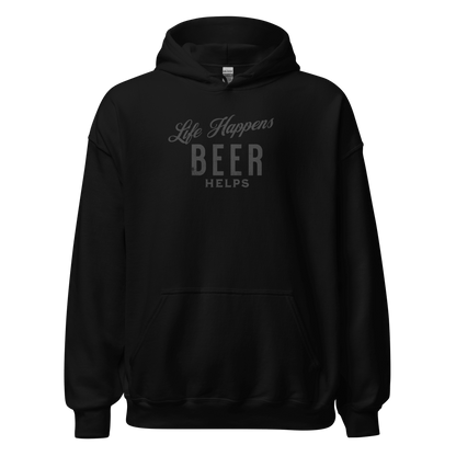 Life Happens Beer Helps Hoodie - Cozy & Stylish Comfort BEER,DRINKING,HOODIE,MENS,New,UNISEX,WOMENS Dayzzed Apparel