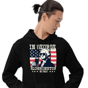 Celebrate 4th of July in style with the In George Sloshington We Trust hoodie. Perfect for festivities and casual outings with a patriotic and fun twist.