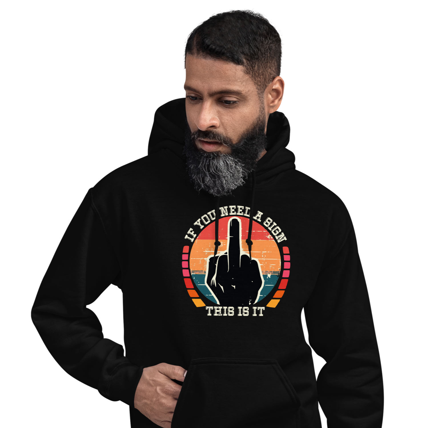 Discover the ultimate comfort with our 'If You Need a Sign' Hoodie. Soft, smooth, and perfect for cooler evenings. 50% cotton, 50% polyester blend.