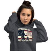 Let's Drink Booze and Light the Fuse Hoodie - Patriotic Apparel for the 4th of July