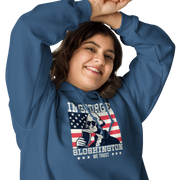 Celebrate 4th of July in style with the In George Sloshington We Trust hoodie. Perfect for festivities and casual outings with a patriotic and fun twist.