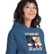 Let's Drink Booze and Light the Fuse Hoodie - Patriotic Apparel for the 4th of July