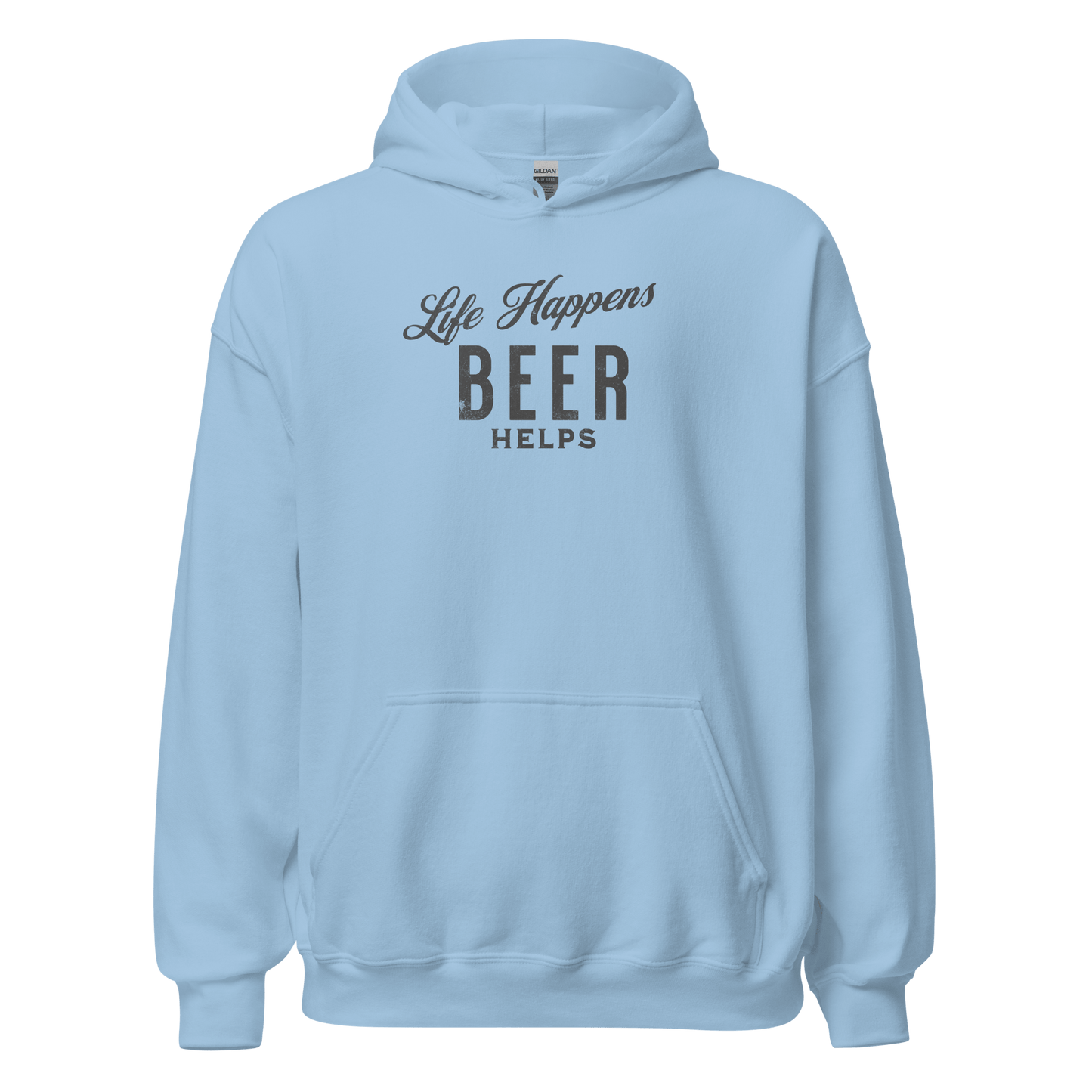 Life Happens Beer Helps Hoodie - Cozy & Stylish Comfort BEER,DRINKING,HOODIE,MENS,New,UNISEX,WOMENS Dayzzed Apparel