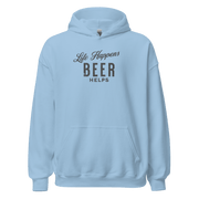 Life Happens Beer Helps Hoodie - Cozy & Stylish Comfort BEER,DRINKING,HOODIE,MENS,New,UNISEX,WOMENS Dayzzed Apparel