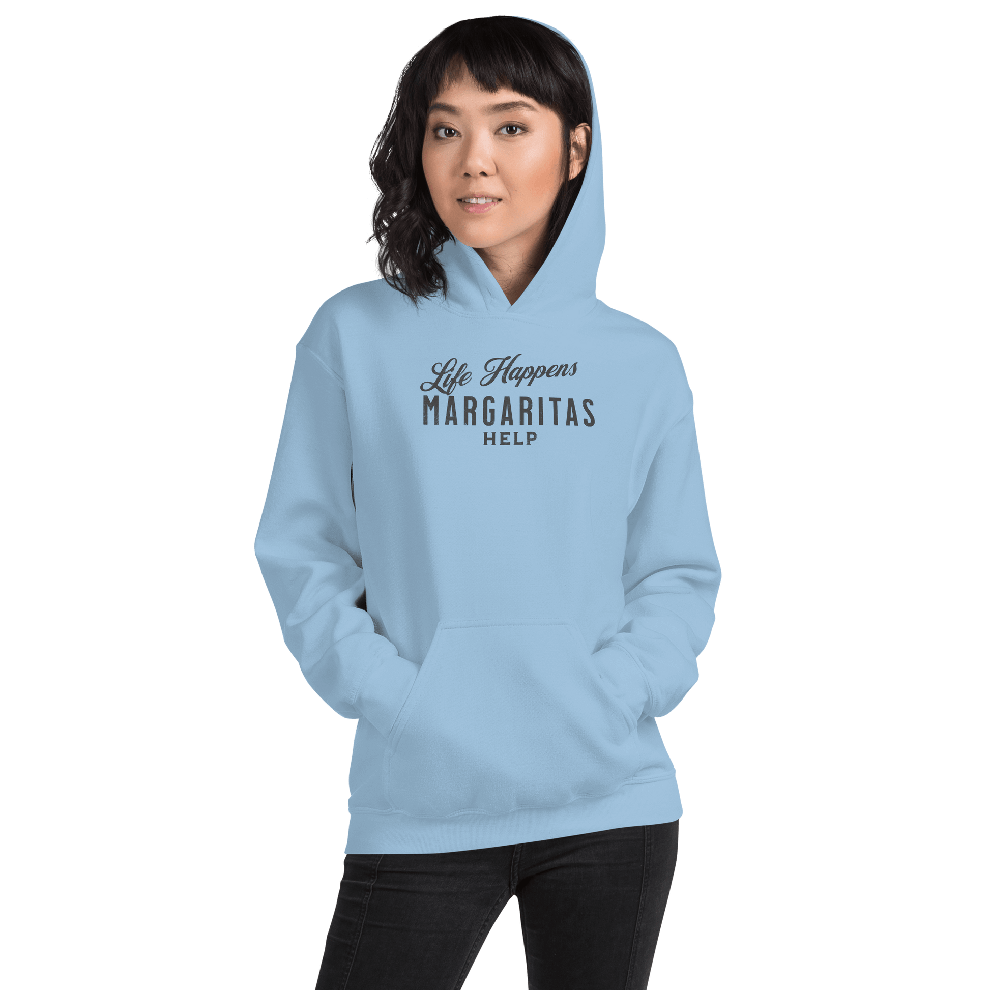 Life Happens Margaritas Help Hoodie: Cozy & Stylish BEER,DRINKING,HOODIE,MENS,New,UNISEX,WOMENS Dayzzed Apparel