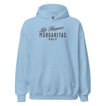 Life Happens Margaritas Help Hoodie: Cozy & Stylish BEER,DRINKING,HOODIE,MENS,New,UNISEX,WOMENS Dayzzed Apparel