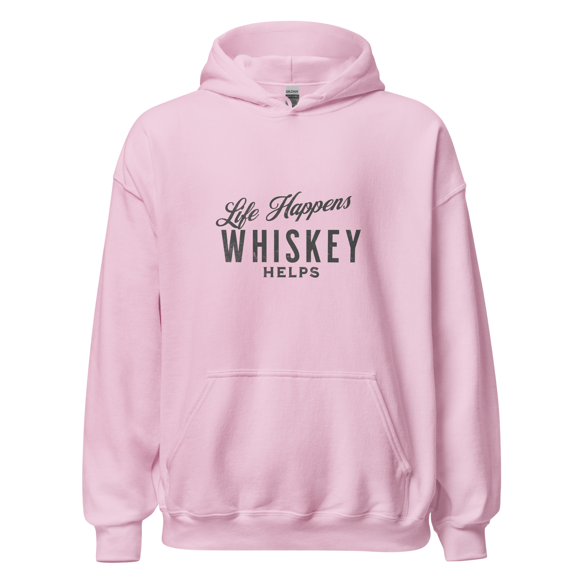 "Life Happens Whiskey Helps Hoodie: Stay Cozy & Stylish" DRINKING,HOODIE,MENS,New,UNISEX,WHISKEY,WOMENS Dayzzed Apparel