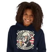 Celebrate Independence Day with our George Washington beer hoodie. Perfect for 4th of July, cool nights, and casual outings. High-quality and patriotic.