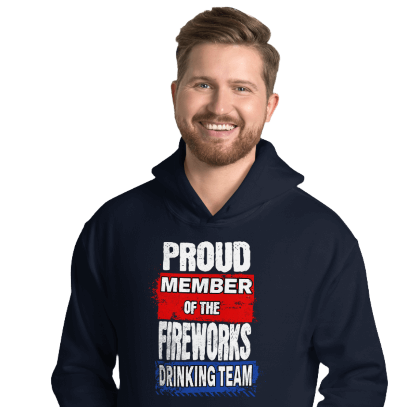 Discover the ultimate cozy hoodie for cooler evenings. Soft, stylish, and perfect for any occasion. Get your Fireworks Drinking Team Hoodie now!