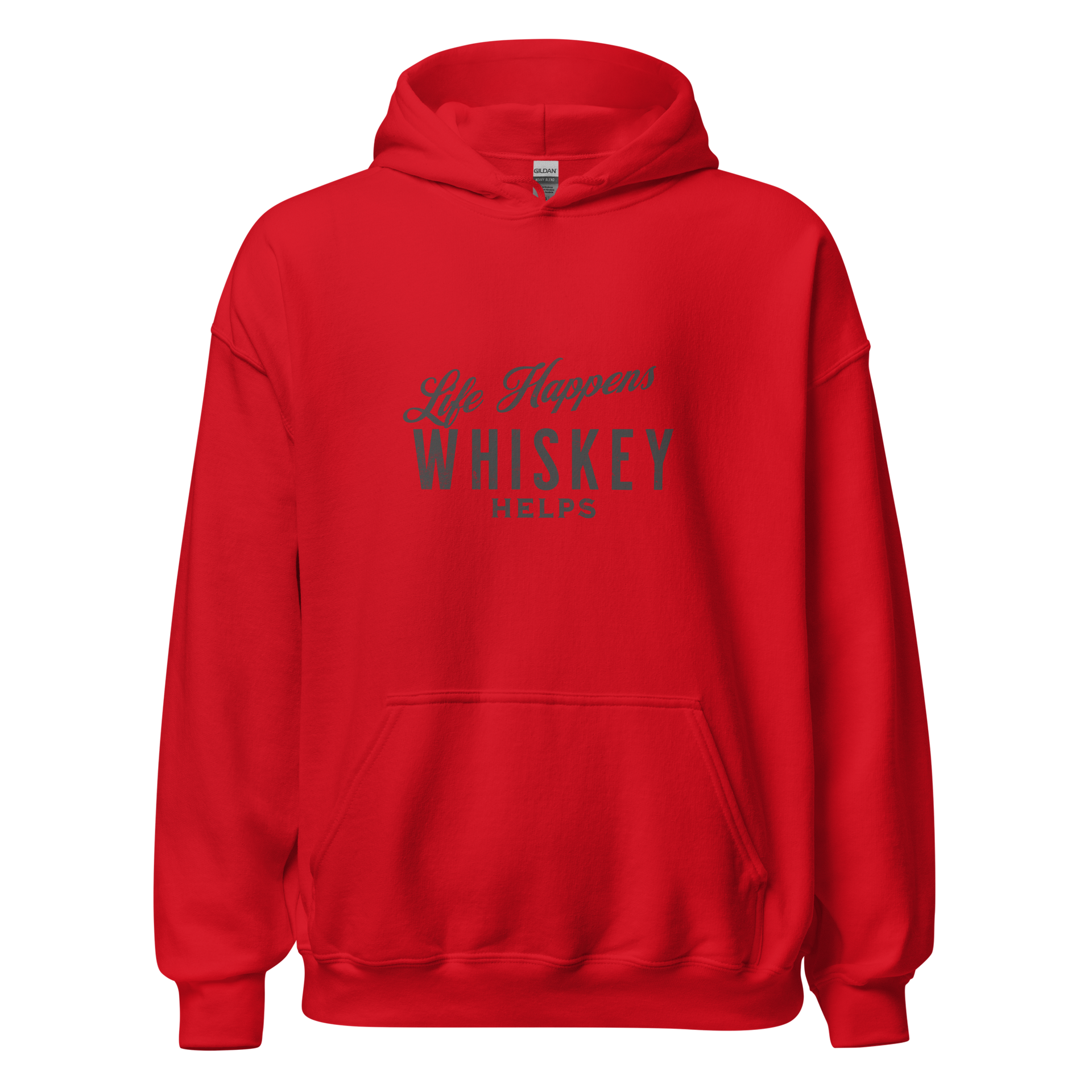 "Life Happens Whiskey Helps Hoodie: Stay Cozy & Stylish" DRINKING,HOODIE,MENS,New,UNISEX,WHISKEY,WOMENS Dayzzed Apparel