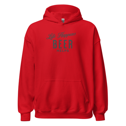 Life Happens Beer Helps Hoodie - Cozy & Stylish Comfort BEER,DRINKING,HOODIE,MENS,New,UNISEX,WOMENS Dayzzed Apparel