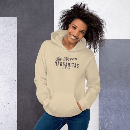 Life Happens Margaritas Help Hoodie: Cozy & Stylish BEER,DRINKING,HOODIE,MENS,New,UNISEX,WOMENS Dayzzed Apparel