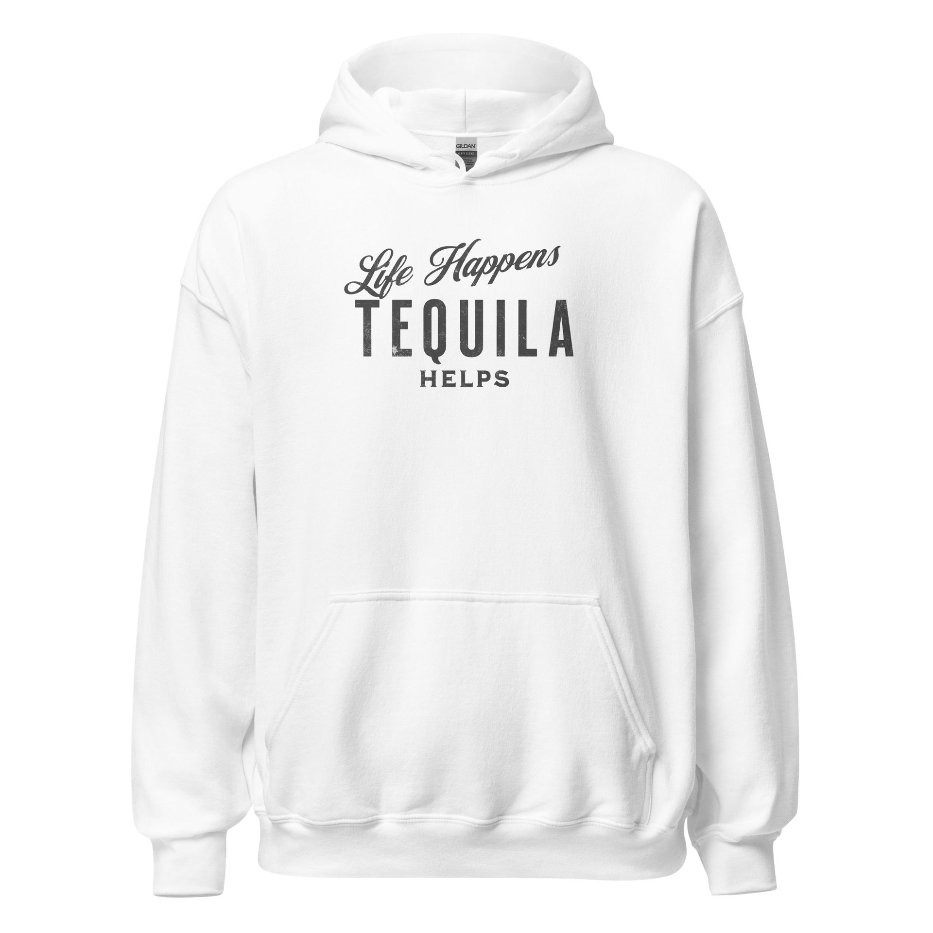 Life Happens Tequila Helps Hoodie - Cozy & Stylish Comfort DRINKING,HOODIE,MENS,New,TEQUILA,UNISEX,WOMENS Dayzzed Apparel