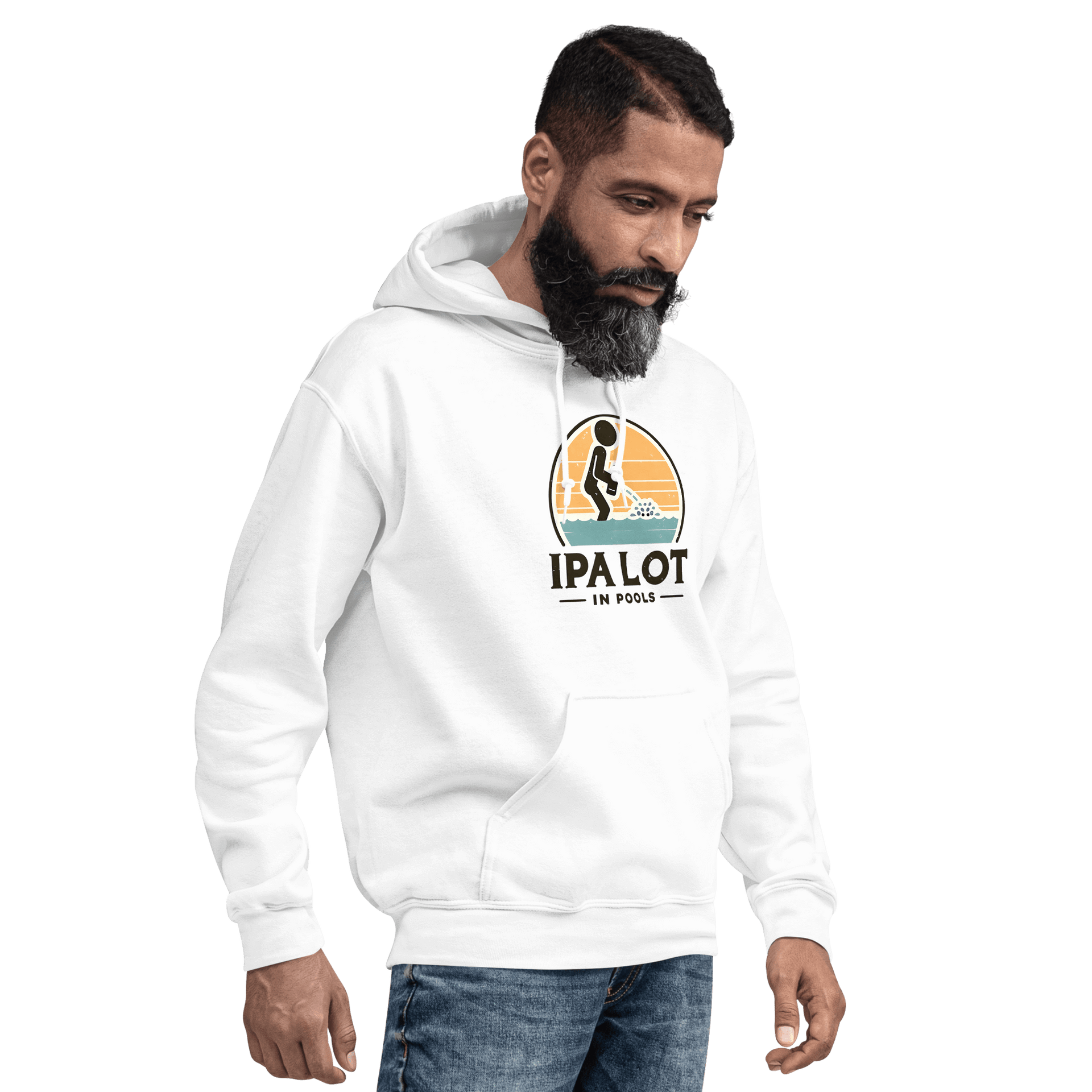 IPA Lot in Pools Hoodie: Cozy, Funny & Beer-Themed Embrace the chill with our IPA Lot in Pools Hoodie. Perfect for beer lovers, offering a soft, stylish warmth for those cooler evenings. Grab yours now!