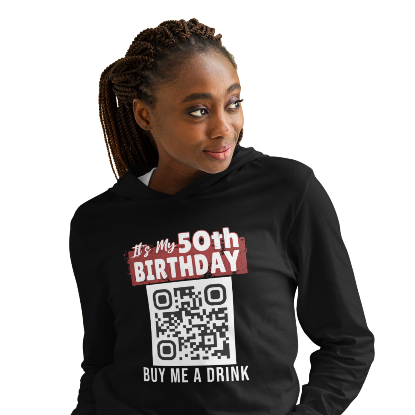 It's My 50th Birthday Buy Me A Drink Lightweight Hoodie - Personalizable
