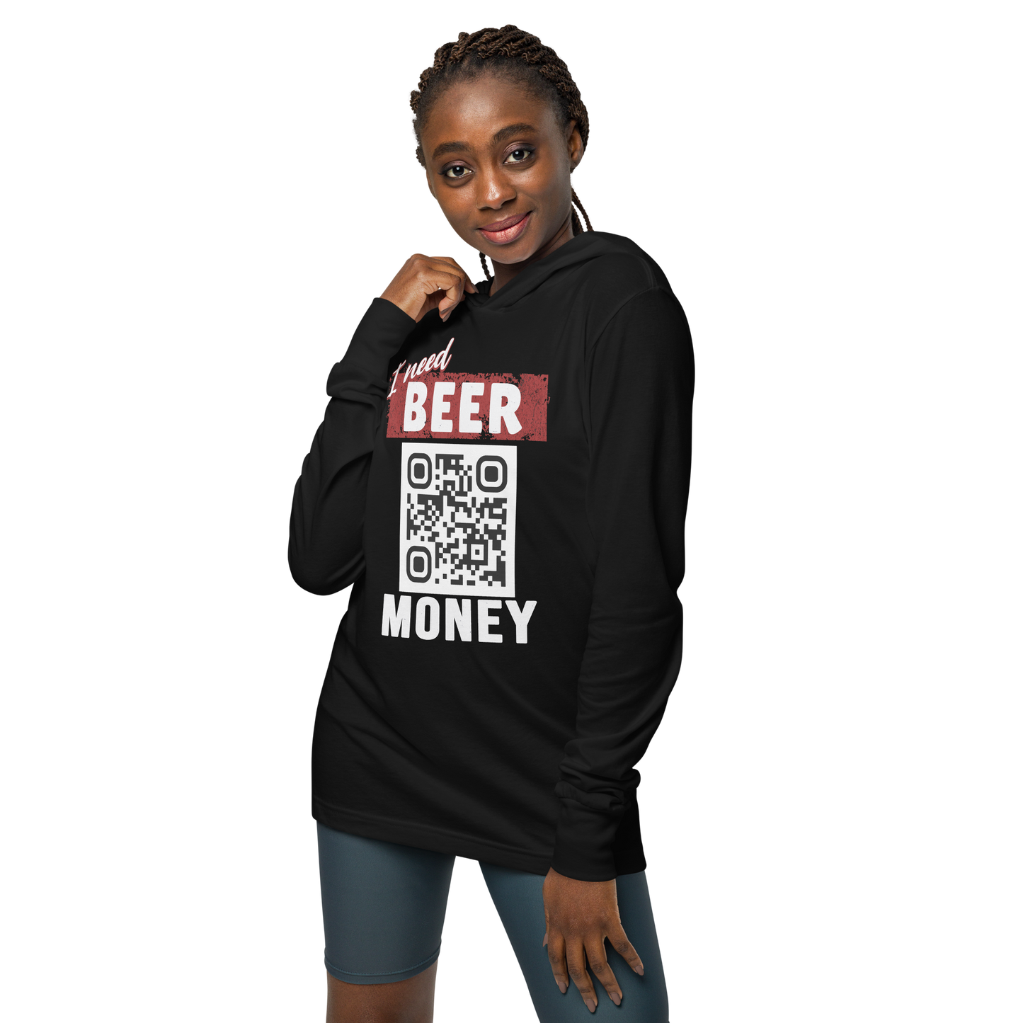 I Need Beer Money Lightweight Hoodie - Personalizable