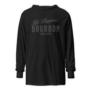 Life Happens Bourbon Helps Hoodie | Funny & Lightweight BOURBON,DRINKING,LIGHTWEIGHT HOODIE,MENS,New,UNISEX,WOMENS Dayzzed Apparel