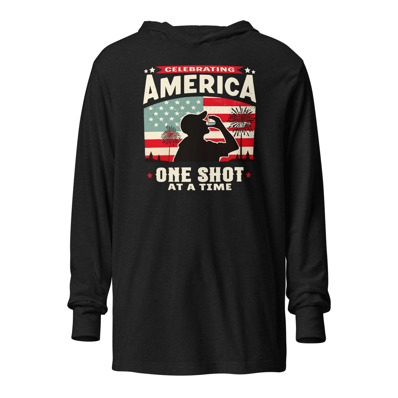 Gear up for Independence Day with our unique lightweight hoodie, featuring a patriotic design for memorable 4th of July celebrations and cool nights.