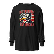 Get ready for 4th of July with the Day Drinking Like Abe Lincoln Hoodie. Perfect for summer evenings & showing your patriotic spirit in style.