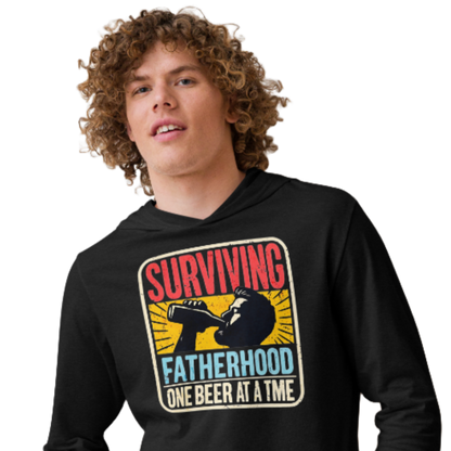 Surviving Fatherhood One Beer at a Time Lightweight Hoodie