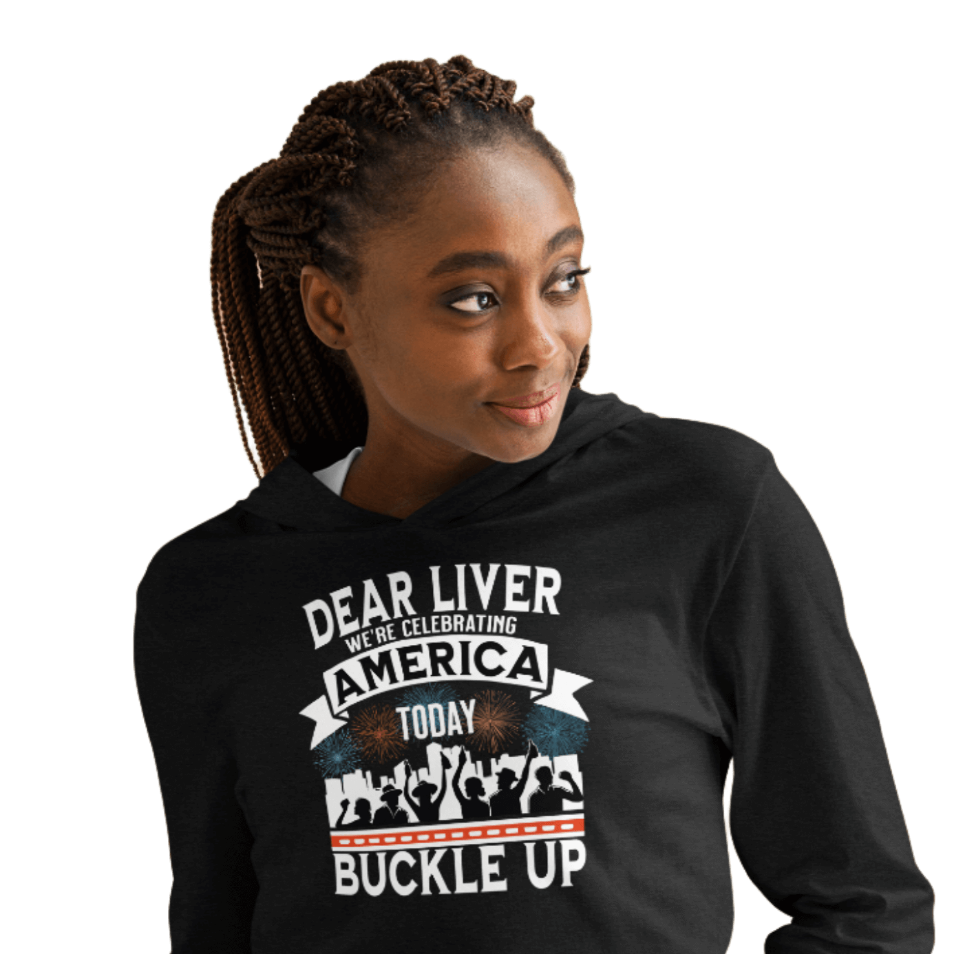 Dear Liver Celebrating America Lightweight Hoodie