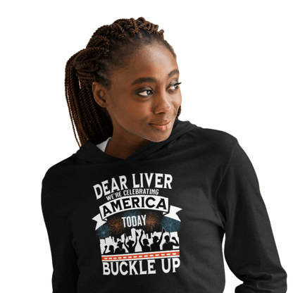 Dear Liver Celebrating America Lightweight Hoodie