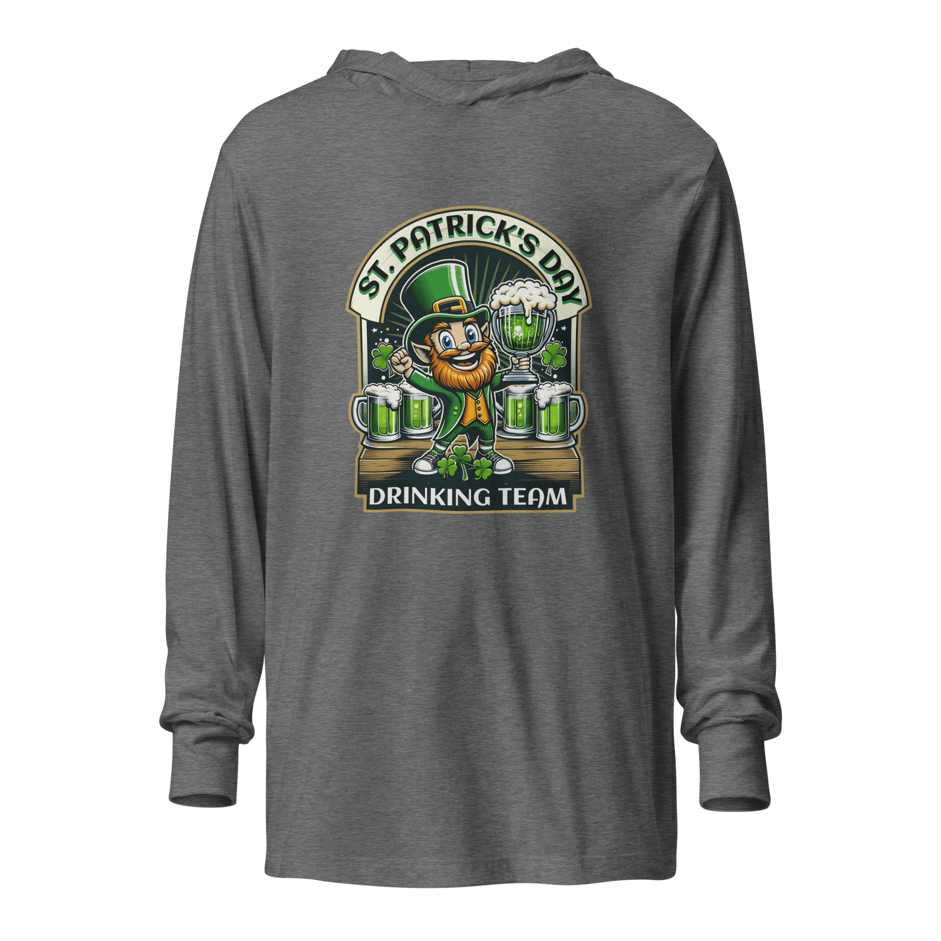 St Patricks Day Drinking Team Hooded Long Sleeve Tee