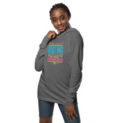 Lightweight hoodie with "Weekend Forecast: Boating with a Chance of Drinking" in bright text colors, ideal for summer evenings.