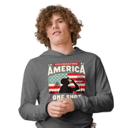 Gear up for Independence Day with our unique lightweight hoodie, featuring a patriotic design for memorable 4th of July celebrations and cool nights.