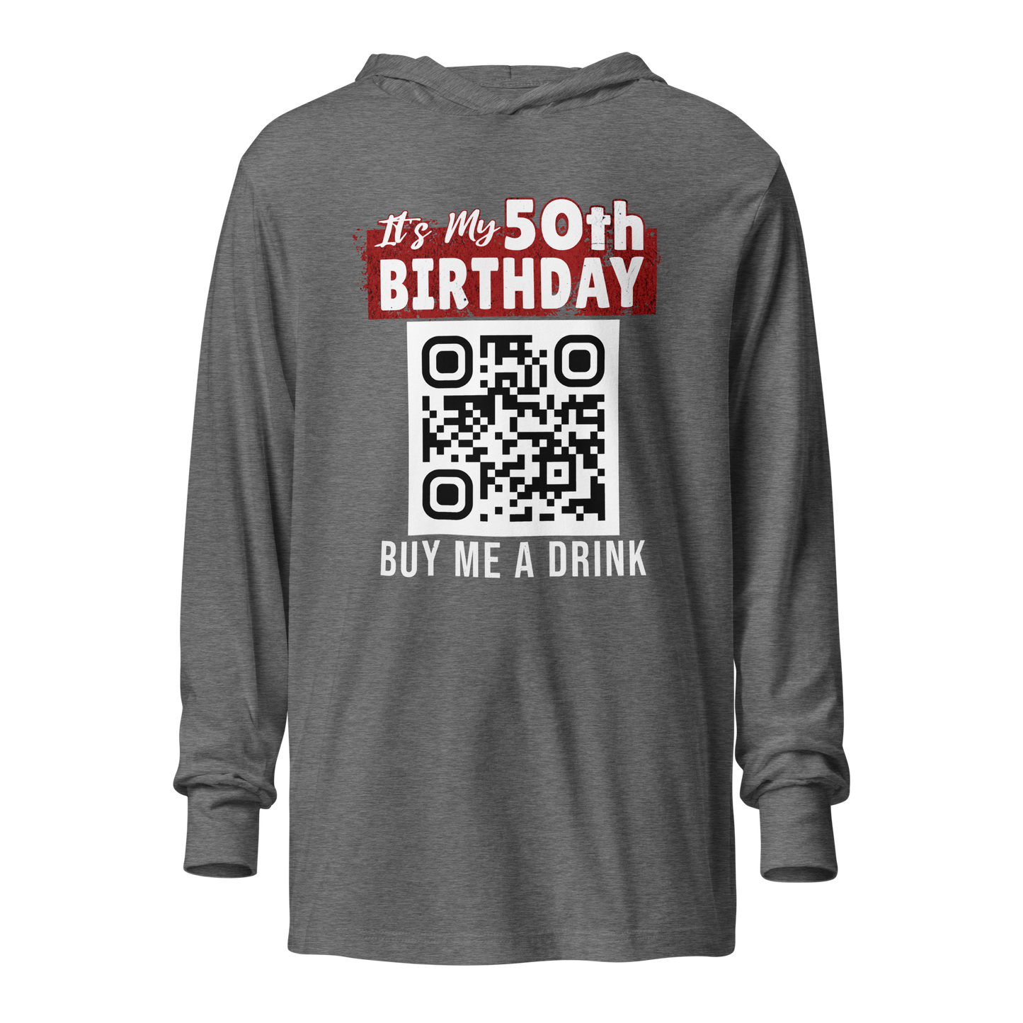 It's My 50th Birthday Buy Me A Drink Lightweight Hoodie - Personalizable