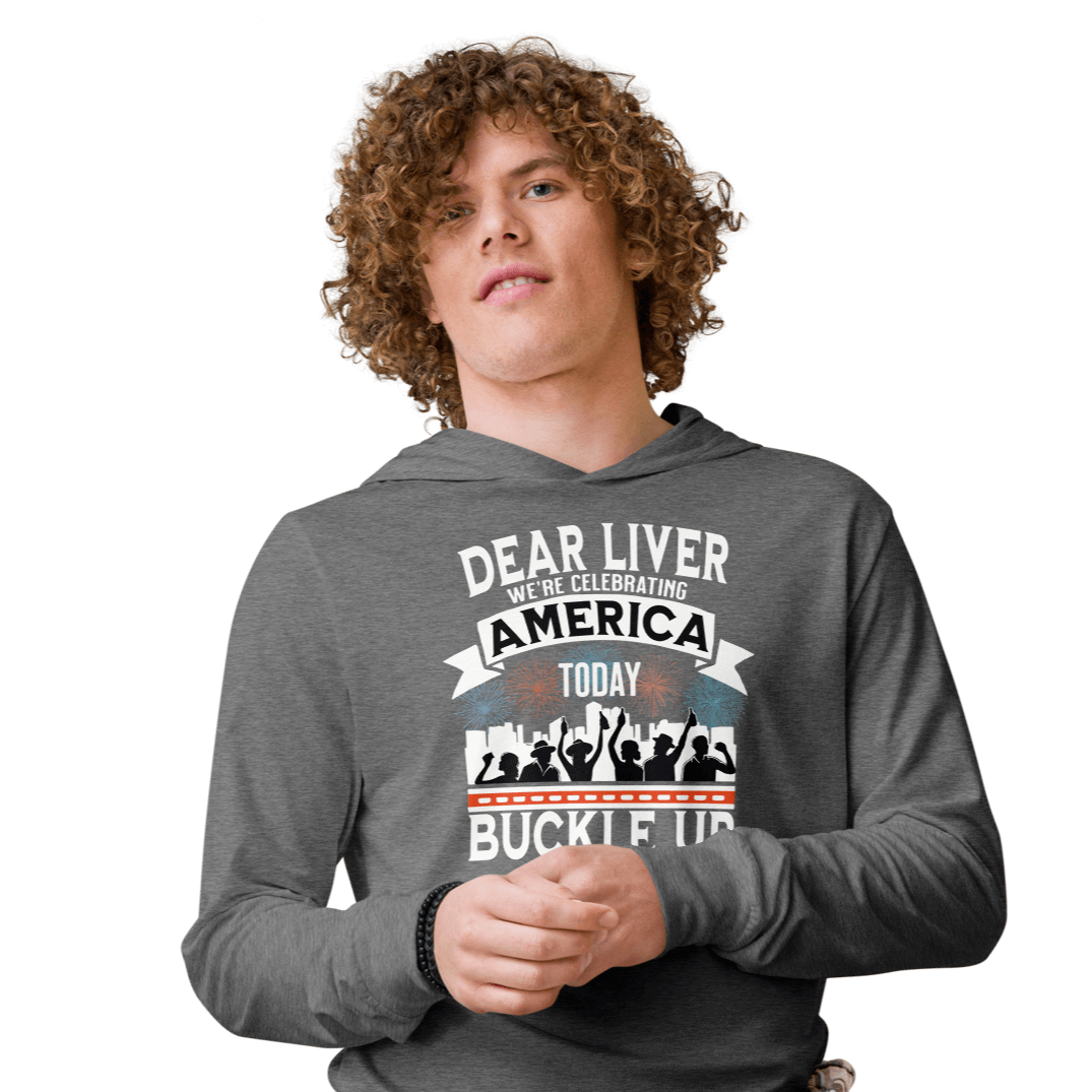 Dear Liver Celebrating America Lightweight Hoodie