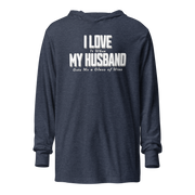 I Love It When My Husband Brings Me Glass Of Wine Hooded Long Sleeve Tee