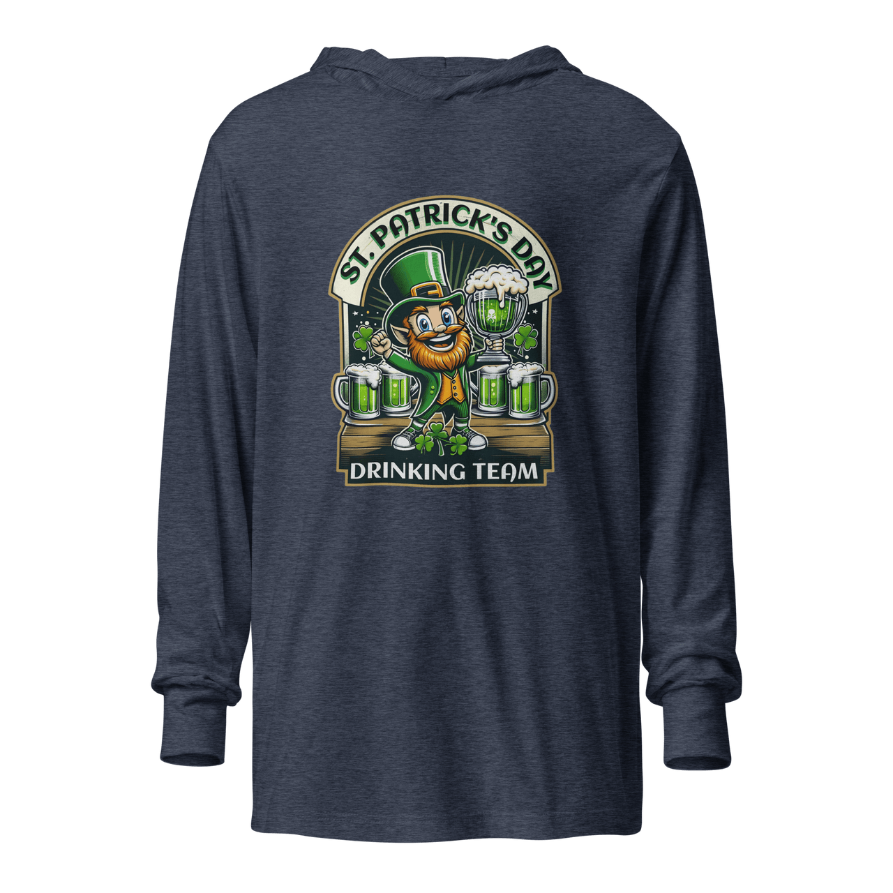 St Patricks Day Drinking Team Hooded Long Sleeve Tee