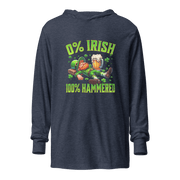 0% Irish 100% Hammered Hooded Long Sleeve Tee