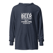 I Have a Beer in Each Hand Lightweight Hoodie - Stylish & Comfy DRINKING,LIGHTWEIGHT HOODIE,MENS,New,SPRING BREAK,UNISEX,WOMENS