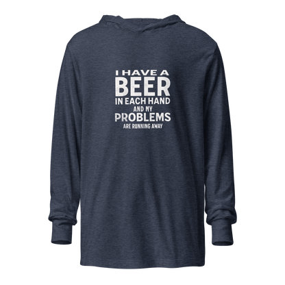 I Have a Beer in Each Hand Lightweight Hoodie - Stylish & Comfy DRINKING,LIGHTWEIGHT HOODIE,MENS,New,SPRING BREAK,UNISEX,WOMENS