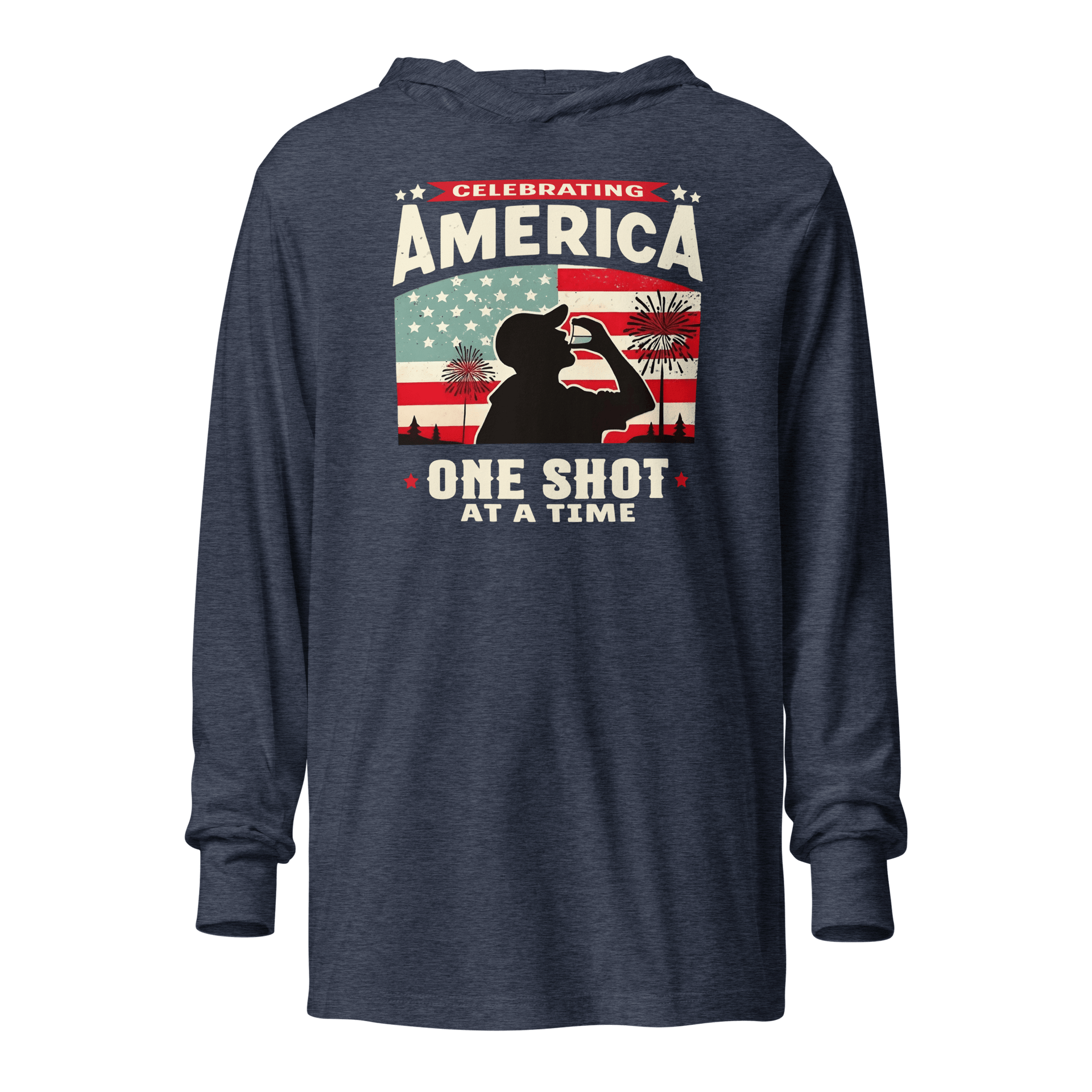 Gear up for Independence Day with our unique lightweight hoodie, featuring a patriotic design for memorable 4th of July celebrations and cool nights.