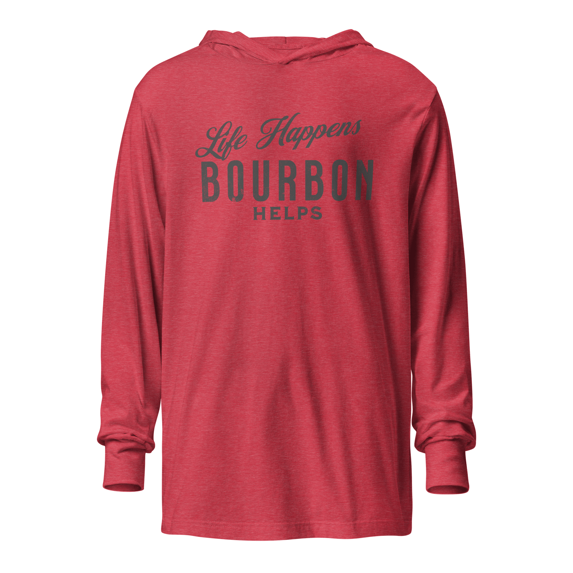 Life Happens Bourbon Helps Hoodie | Funny & Lightweight BOURBON,DRINKING,LIGHTWEIGHT HOODIE,MENS,New,UNISEX,WOMENS Dayzzed Apparel