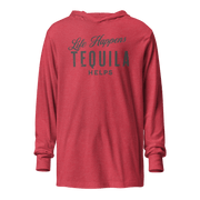 Life Happens Tequila Helps Hoodie: Lightweight & Stylish DRINKING,LIGHTWEIGHT HOODIE,MENS,New,TEQUILA,UNISEX,WOMENS Dayzzed Apparel