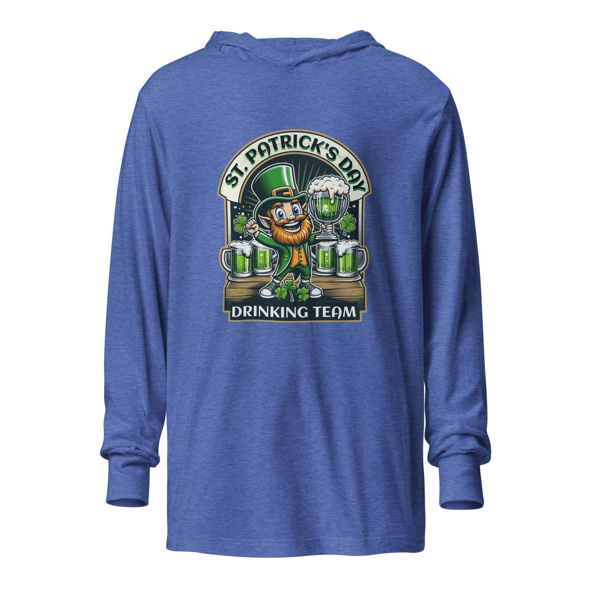 St Patricks Day Drinking Team Hooded Long Sleeve Tee