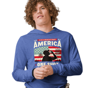 Gear up for Independence Day with our unique lightweight hoodie, featuring a patriotic design for memorable 4th of July celebrations and cool nights.