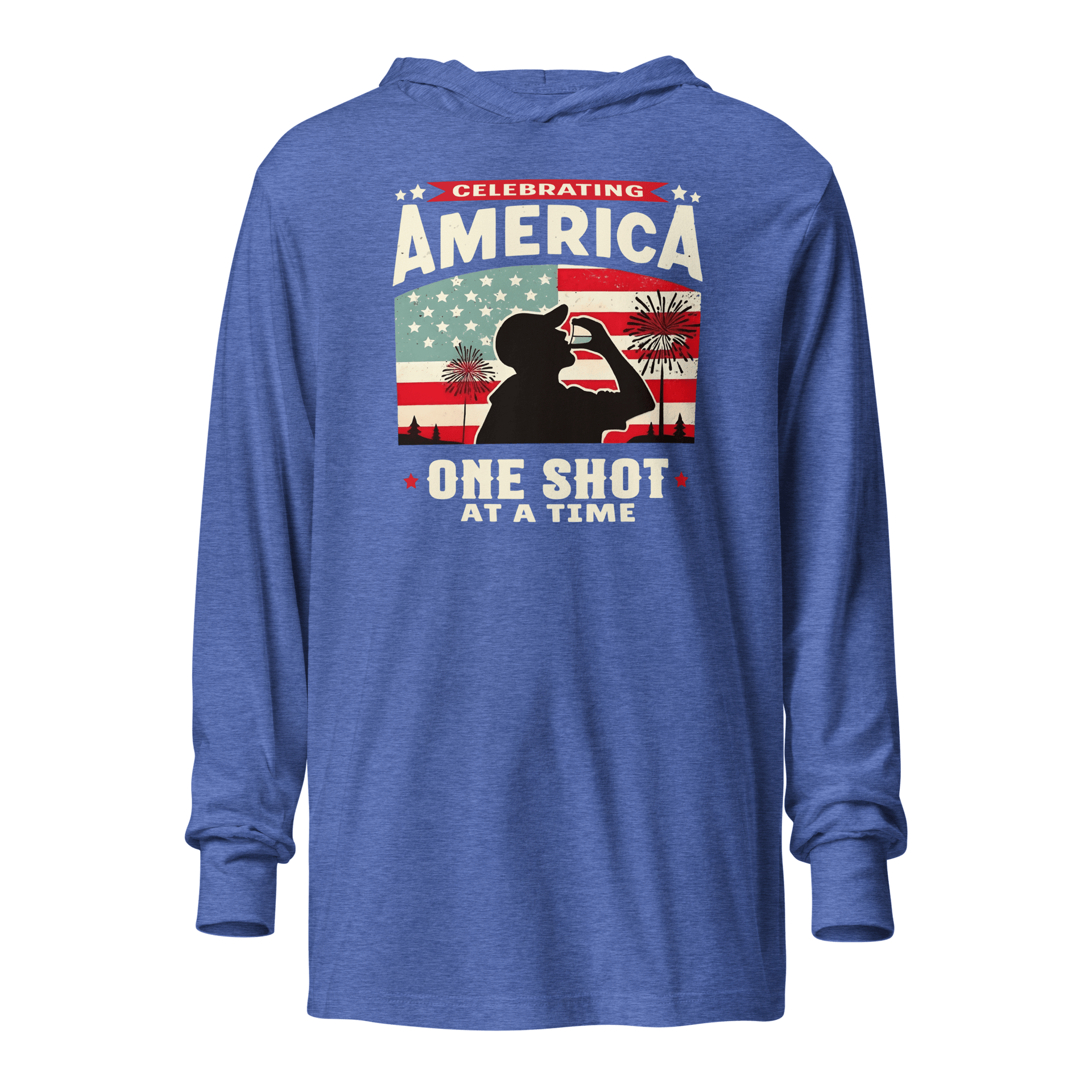 Gear up for Independence Day with our unique lightweight hoodie, featuring a patriotic design for memorable 4th of July celebrations and cool nights.