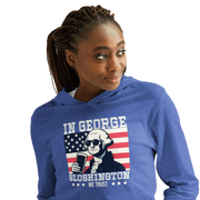 Celebrate with style in our In George Sloshington We Trust 4th of July hoodie! Perfect for cool nights & patriotic parties. Light & comfy with a unique design.