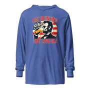 Get ready for 4th of July with the Day Drinking Like Abe Lincoln Hoodie. Perfect for summer evenings & showing your patriotic spirit in style.