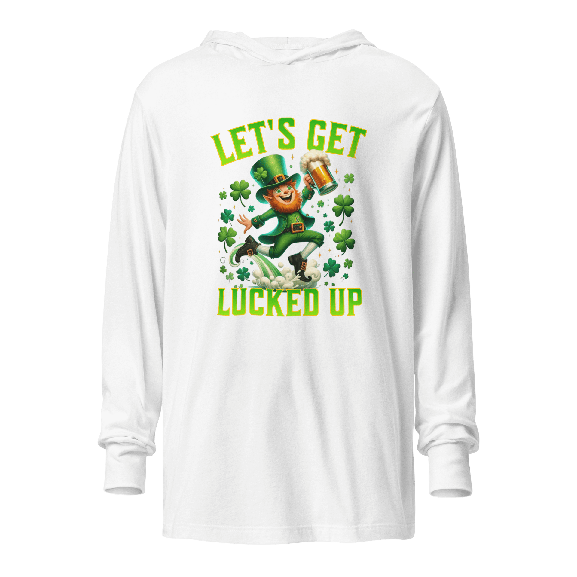 Let's Get Lucked Up Hooded Long Sleeve Tee