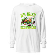 0% Irish 100% Hammered Hooded Long Sleeve Tee