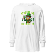 Here for the Green Beer Hooded Long Sleeve Tee