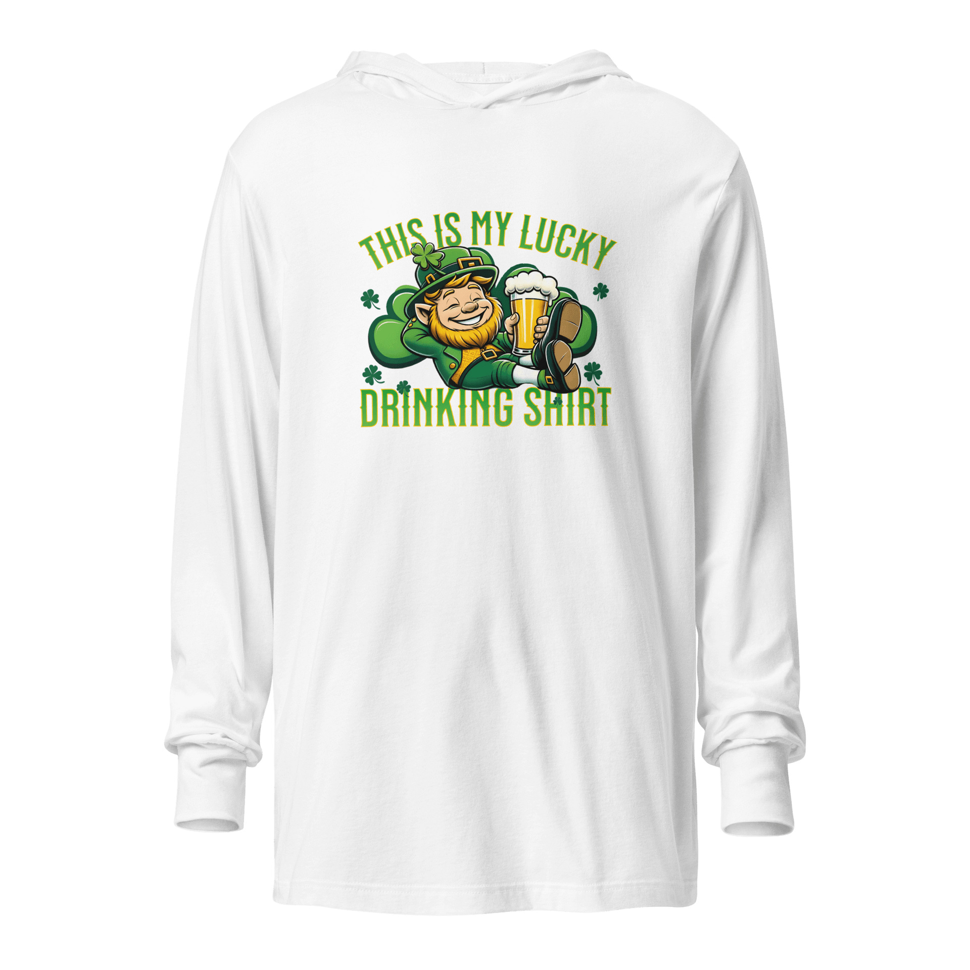 This Is My Lucky Drinking Shirt Hooded Long Sleeve Tee