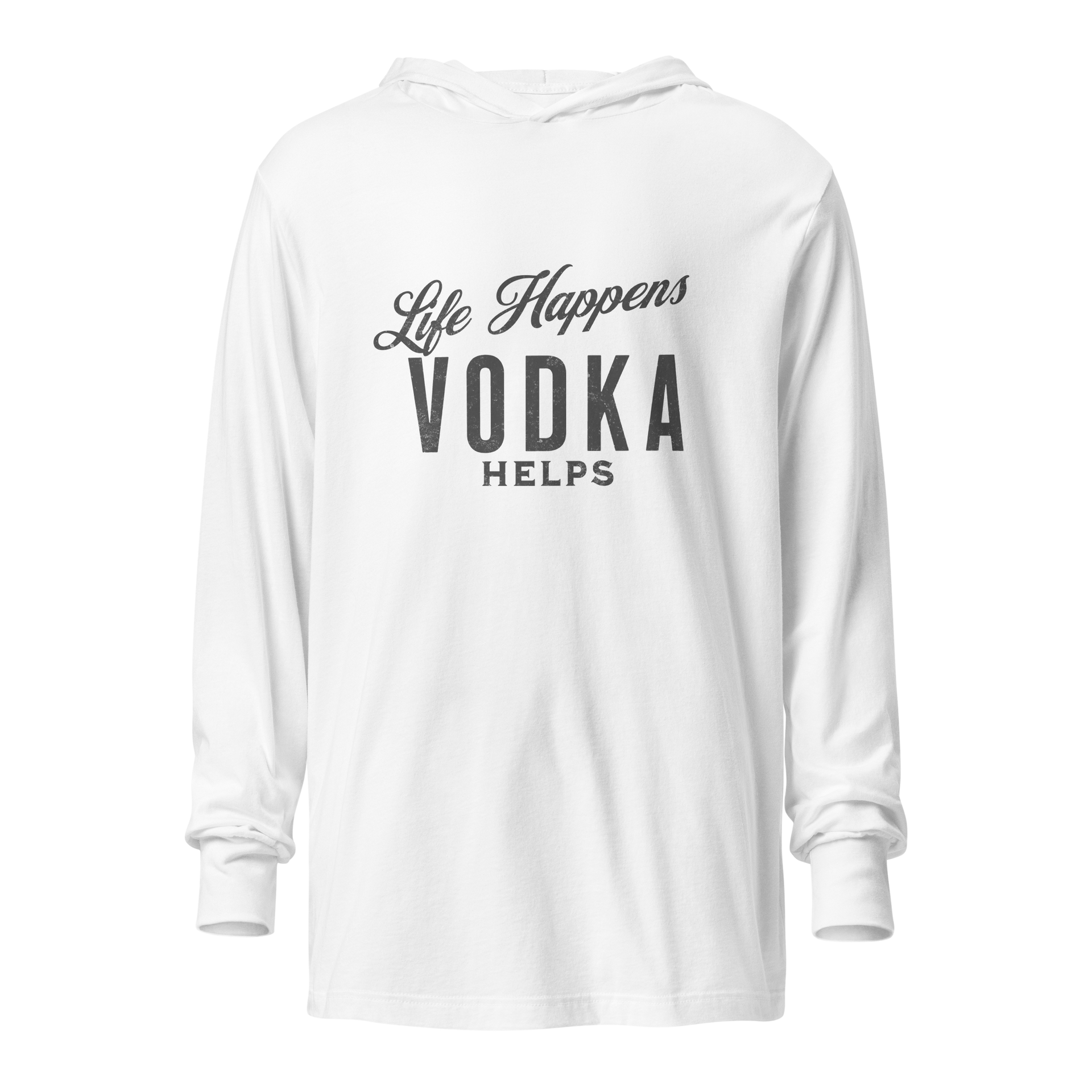 Life Happens Vodka Helps Hoodie: Stay Comfy & Stylish LIGHTWEIGHT HOODIE,MENS,New,UNISEX,WOMENS Dayzzed Apparel